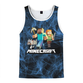 Мужская майка 3D с принтом Minecraft Майнкрафт в городе Новоалтайск, 100% полиэстер | круглая горловина, приталенный силуэт, длина до линии бедра. Пройма и горловина окантованы тонкой бейкой | Тематика изображения на принте: creeper | earth | game | minecraft | minecraft earth | блоки | грифер | игры | квадраты | компьютерная игра | крипер | маинкрафт | майн | майнкравт | майнкрафт
