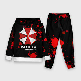 Детский костюм 3D (с толстовкой) с принтом UMBRELLA CORP в городе Новоалтайск,  |  | biohazard | biohazard 7 | crocodile | fang | game | hand | monster | new umbrella | resident evil | resident evil 7 | umbrella | umbrella corp | umbrella corporation | zombie | обитель