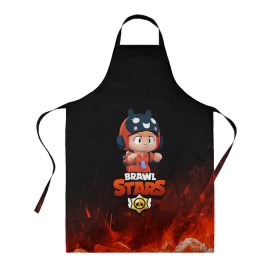 Фартук 3D с принтом Brawl Stars Bea в городе Новоалтайск, 100% полиэстер | общий размер — 65 х 85 см, ширина нагрудника — 26 см, горловина — 53 см, длина завязок — 54 см, общий обхват в поясе — 173 см. Принт на завязках и на горловине наносится с двух сторон, на основной части фартука — только с внешней стороны | bea | brawl stars | bull | colt | crow | leon | leon shark | shark | stars | акула | берли | биа | ворон | динамайк | кольт | леон | леон акула | нита | спайк | шелли | эль примо