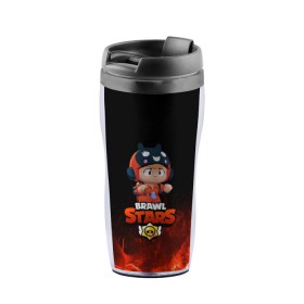 Термокружка-непроливайка с принтом Brawl Stars Bea в городе Новоалтайск, внутренняя часть — пищевой пластик, наружная часть — прозрачный пластик, между ними — полиграфическая вставка с рисунком | объем — 350 мл, герметичная крышка | bea | brawl stars | bull | colt | crow | leon | leon shark | shark | stars | акула | берли | биа | ворон | динамайк | кольт | леон | леон акула | нита | спайк | шелли | эль примо