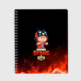 Тетрадь с принтом Brawl Stars Bea в городе Новоалтайск, 100% бумага | 48 листов, плотность листов — 60 г/м2, плотность картонной обложки — 250 г/м2. Листы скреплены сбоку удобной пружинной спиралью. Уголки страниц и обложки скругленные. Цвет линий — светло-серый
 | bea | brawl stars | bull | colt | crow | leon | leon shark | shark | stars | акула | берли | биа | ворон | динамайк | кольт | леон | леон акула | нита | спайк | шелли | эль примо