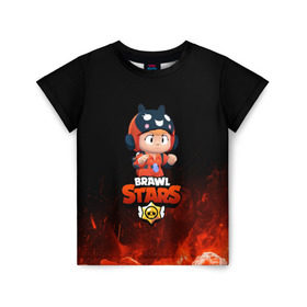Детская футболка 3D с принтом Brawl Stars Bea в городе Новоалтайск, 100% гипоаллергенный полиэфир | прямой крой, круглый вырез горловины, длина до линии бедер, чуть спущенное плечо, ткань немного тянется | bea | brawl stars | bull | colt | crow | leon | leon shark | shark | stars | акула | берли | биа | ворон | динамайк | кольт | леон | леон акула | нита | спайк | шелли | эль примо