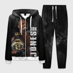 Мужской костюм 3D с принтом Jon Jones / Джон Джонс в городе Новоалтайск, 100% полиэстер | Манжеты и пояс оформлены тканевой резинкой, двухслойный капюшон со шнурком для регулировки, карманы спереди | jon | jon jones | jones | mma | ufc | бои без правил | джон | джон джонс | джонс | микс файт | мма