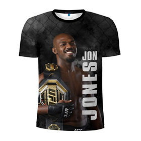 Мужская футболка 3D спортивная с принтом Jon Jones / Джон Джонс в городе Новоалтайск, 100% полиэстер с улучшенными характеристиками | приталенный силуэт, круглая горловина, широкие плечи, сужается к линии бедра | jon | jon jones | jones | mma | ufc | бои без правил | джон | джон джонс | джонс | микс файт | мма