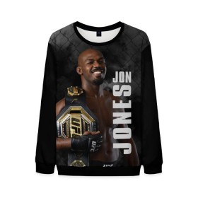 Мужской свитшот 3D с принтом Jon Jones / Джон Джонс в городе Новоалтайск, 100% полиэстер с мягким внутренним слоем | круглый вырез горловины, мягкая резинка на манжетах и поясе, свободная посадка по фигуре | jon | jon jones | jones | mma | ufc | бои без правил | джон | джон джонс | джонс | микс файт | мма
