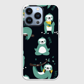 Чехол для iPhone 13 Pro с принтом ленивцы в городе Новоалтайск,  |  | животные | звери | ленивцы | медитация | отдых | приколы | сон
