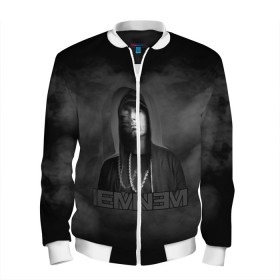 Мужской бомбер 3D с принтом EMINEM. в городе Новоалтайск, 100% полиэстер | застегивается на молнию, по бокам два кармана без застежек, по низу бомбера и на воротнике - эластичная резинка | eminem | marshall bruce mathers | music to be murdered by | rap | американский рэпер | зарубежный реп | маршалл брюс мэтерс | музыка | реп | рэпер | эм | эминем