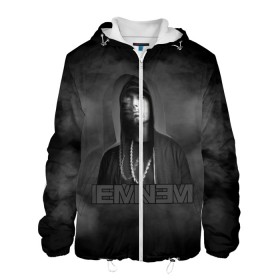 Мужская куртка 3D с принтом EMINEM. в городе Новоалтайск, ткань верха — 100% полиэстер, подклад — флис | прямой крой, подол и капюшон оформлены резинкой с фиксаторами, два кармана без застежек по бокам, один большой потайной карман на груди. Карман на груди застегивается на липучку | eminem | marshall bruce mathers | music to be murdered by | rap | американский рэпер | зарубежный реп | маршалл брюс мэтерс | музыка | реп | рэпер | эм | эминем
