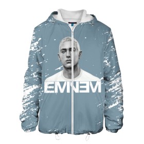 Мужская куртка 3D с принтом EMINEM. в городе Новоалтайск, ткань верха — 100% полиэстер, подклад — флис | прямой крой, подол и капюшон оформлены резинкой с фиксаторами, два кармана без застежек по бокам, один большой потайной карман на груди. Карман на груди застегивается на липучку | eminem | marshall bruce mathers | music to be murdered by | rap | американский рэпер | зарубежный реп | маршалл брюс мэтерс | музыка | реп | рэпер | эм | эминем