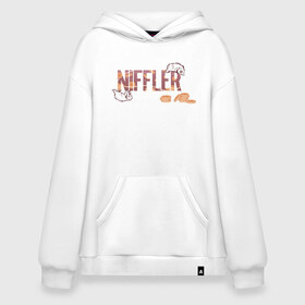 Худи SuperOversize хлопок с принтом Niffler в городе Новоалтайск, 70% хлопок, 30% полиэстер, мягкий начес внутри | карман-кенгуру, эластичная резинка на манжетах и по нижней кромке, двухслойный капюшон
 | fantastic beasts: the crimes of grindelwald | vdosadir | wizarding world | нюхлер | нюхль