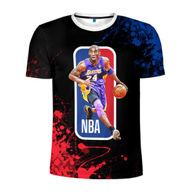 Мужская футболка 3D спортивная с принтом KOBE BRYANT. в городе Новоалтайск, 100% полиэстер с улучшенными характеристиками | приталенный силуэт, круглая горловина, широкие плечи, сужается к линии бедра | 24 | kobebryant | lakers | nba | баскетбол | баскетболист | коби брайант | лейкерс | нба | спорт