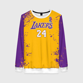 Женский свитшот 3D с принтом KOBE BRYANT. в городе Новоалтайск, 100% полиэстер с мягким внутренним слоем | круглый вырез горловины, мягкая резинка на манжетах и поясе, свободная посадка по фигуре | 24 | kobebryant | lakers | nba | баскетбол | баскетболист | коби брайант | лейкерс | нба | спорт