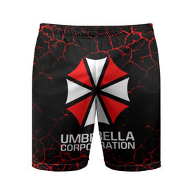 Мужские шорты спортивные с принтом UMBRELLA CORPORATION. в городе Новоалтайск,  |  | corp | corporation | resident evil | umbrella | umbrella corporation | зомби апокалипсис | зонт | игра