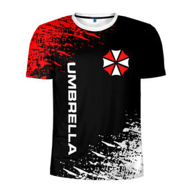 Мужская футболка 3D спортивная с принтом UMBRELLA CORPORATION.  в городе Новоалтайск, 100% полиэстер с улучшенными характеристиками | приталенный силуэт, круглая горловина, широкие плечи, сужается к линии бедра | Тематика изображения на принте: corp | corporation | resident evil | umbrella | umbrella corporation | зомби апокалипсис | зонт | игра
