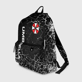 Рюкзак 3D с принтом UMBRELLA CORPORATION. в городе Новоалтайск, 100% полиэстер | лямки с регулируемой длиной, сверху петелька, чтобы рюкзак можно было повесить на вешалку. Основное отделение закрывается на молнию, как и внешний карман. Внутри два дополнительных кармана, один из которых закрывается на молнию. По бокам два дополнительных кармашка | corp | corporation | resident evil | umbrella | umbrella corporation | зомби апокалипсис | зонт | игра
