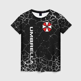Женская футболка 3D с принтом UMBRELLA CORPORATION. в городе Новоалтайск, 100% полиэфир ( синтетическое хлопкоподобное полотно) | прямой крой, круглый вырез горловины, длина до линии бедер | corp | corporation | resident evil | umbrella | umbrella corporation | зомби апокалипсис | зонт | игра