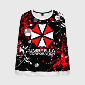 Мужской свитшот 3D с принтом UMBRELLA CORPORATION. в городе Новоалтайск, 100% полиэстер с мягким внутренним слоем | круглый вырез горловины, мягкая резинка на манжетах и поясе, свободная посадка по фигуре | corp | corporation | resident evil | umbrella | umbrella corporation | зомби апокалипсис | зонт | игра