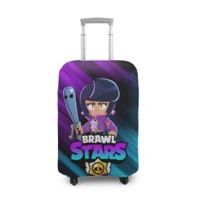 Чехол для чемодана 3D с принтом BRAWL STARS BIBI в городе Новоалтайск, 86% полиэфир, 14% спандекс | двустороннее нанесение принта, прорези для ручек и колес | bibi | brawl stars | crow | el brown | leon | leon shark | max | sally leon | shark | stars | werewolf | акула | биби | ворон | леон | оборотень