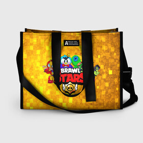 Сумка-шоппер 3D с принтом BRAWL STARS | новые 2020 в городе Новоалтайск, 100% полиэстер | застегивается на металлическую кнопку; внутренний карман застегивается на молнию. Стенки укреплены специальным мягким материалом, чтобы защитить содержимое от несильных ударов
 | 8 | 8bit | bit | brawl | brawlstars | crow | leon | leonskin | max | mr p | sally | virus | бит | бравл | игра | леон | макс | молнии | мультик | пламя | старc | старз