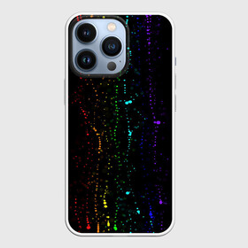 Чехол для iPhone 13 Pro с принтом Аркобалено в городе Новоалтайск,  |  | color | капли | краски | палитра | радуга | темная основа | цвета
