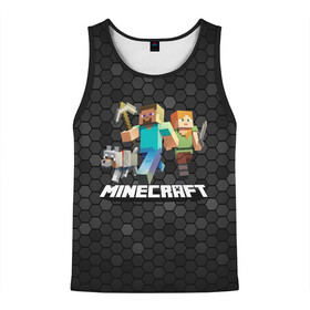 Мужская майка 3D с принтом Minecraft Майнкрафт в городе Новоалтайск, 100% полиэстер | круглая горловина, приталенный силуэт, длина до линии бедра. Пройма и горловина окантованы тонкой бейкой | Тематика изображения на принте: creeper | earth | game | minecraft | minecraft earth | блоки | грифер | игры | квадраты | компьютерная игра | крипер | маинкрафт | майн | майнкравт | майнкрафт