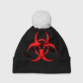 Шапка 3D c помпоном с принтом Plague inc в городе Новоалтайск, 100% полиэстер | универсальный размер, печать по всей поверхности изделия | game | ncov2019 | plague inc | warning | вирус | знак | игра | китай | коронавирус | опасность | символ