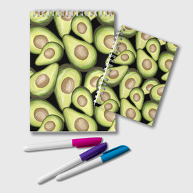 Блокнот с принтом Avocado background в городе Новоалтайск, 100% бумага | 48 листов, плотность листов — 60 г/м2, плотность картонной обложки — 250 г/м2. Листы скреплены удобной пружинной спиралью. Цвет линий — светло-серый
 | Тематика изображения на принте: food | green | vegan | vegetarian | веган | вегетарианец | диета | здоровое питание | здоровый | здоровый образ жизни | зеленый | зож | кружка | майка | натуральный | овощи | платье | плед | подушка | полезный