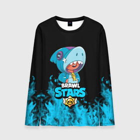 Мужской лонгслив 3D с принтом Brawl stars leon shark в городе Новоалтайск, 100% полиэстер | длинные рукава, круглый вырез горловины, полуприлегающий силуэт | bea | bib | brawl stars | crow | el brown | leon | max | nita | sally leon | shark | акула | биа | биби | бравл старс | ворон | игра | леон | макс | нита | оборотень | салли леон | сэлли леон | шарк | эл браун