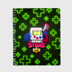 Тетрадь с принтом Brawl Stars 8 Bit Classic в городе Новоалтайск, 100% бумага | 48 листов, плотность листов — 60 г/м2, плотность картонной обложки — 250 г/м2. Листы скреплены сбоку удобной пружинной спиралью. Уголки страниц и обложки скругленные. Цвет линий — светло-серый
 | 8 бит | bea | bo | brawl stars | crow | darryl | dynamike | frank | gt max | gt макс | max | mortis | sakura spike | sally leon | sally леон | sandy | shark leon | spike | акула леон | беа | бо | бравл старс | динамайк | дэррил | кл