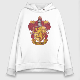 Женское худи Oversize хлопок с принтом Coat of gryffindor в городе Новоалтайск, френч-терри — 70% хлопок, 30% полиэстер. Мягкий теплый начес внутри —100% хлопок | боковые карманы, эластичные манжеты и нижняя кромка, капюшон на магнитной кнопке | vdgerir | гарри поттер | гриффиндор | дамблдор | добби | слизерин | хогвартс