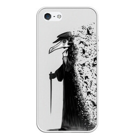 Чехол для iPhone 5/5S матовый с принтом Чумной доктор в городе Новоалтайск, Силикон | Область печати: задняя сторона чехла, без боковых панелей | lord | plague | болезнь | вороны | доктор | маска | птицы | чумной