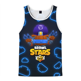 Мужская майка 3D с принтом Brawl Stars Darryl в городе Новоалтайск, 100% полиэстер | круглая горловина, приталенный силуэт, длина до линии бедра. Пройма и горловина окантованы тонкой бейкой | bea | bo | brawl stars | crow | darryl | daryl | dynamike | frank | gt max | gt макс | max | mortis | sakura spike | sally leon | sally леон | sandy | shark leon | spike | акула леон | беа | бо | бравл старс | динамайк | дэррил. дэрил | ма