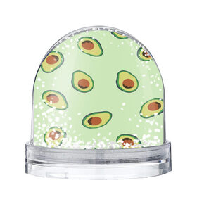 Снежный шар с принтом АВОКАДО. в городе Новоалтайск, Пластик | Изображение внутри шара печатается на глянцевой фотобумаге с двух сторон | ovakado | авокадо | фрукты