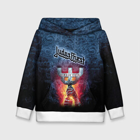 Детская толстовка 3D с принтом Judas priest в городе Новоалтайск, 100% полиэстер | двухслойный капюшон со шнурком для регулировки, мягкие манжеты на рукавах и по низу толстовки, спереди карман-кенгуру с мягким внутренним слоем | heavy metal | judas | judas priest | metal | priest | гленн типтон | грув метал | йен хилл | ричи фолкнер | роб хэлфорд | скотт трэвис | хард рок | хеви метал