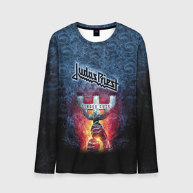 Мужской лонгслив 3D с принтом Judas priest в городе Новоалтайск, 100% полиэстер | длинные рукава, круглый вырез горловины, полуприлегающий силуэт | Тематика изображения на принте: heavy metal | judas | judas priest | metal | priest | гленн типтон | грув метал | йен хилл | ричи фолкнер | роб хэлфорд | скотт трэвис | хард рок | хеви метал