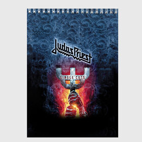 Скетчбук с принтом Judas priest в городе Новоалтайск, 100% бумага
 | 48 листов, плотность листов — 100 г/м2, плотность картонной обложки — 250 г/м2. Листы скреплены сверху удобной пружинной спиралью | Тематика изображения на принте: heavy metal | judas | judas priest | metal | priest | гленн типтон | грув метал | йен хилл | ричи фолкнер | роб хэлфорд | скотт трэвис | хард рок | хеви метал