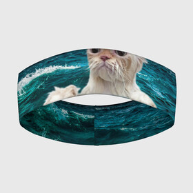 Повязка на голову 3D с принтом Морской Кошак в городе Новоалтайск,  |  | cat | mem | mems | вода | волны | кот | котейка | котик | кошак | кошка | мем | мем с котом | мемы | мемы с котом | мокрый кот | море | морской кот | морской кошак | облака | океан | прикол | приколы | тучи | шторм