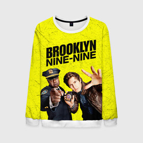 Мужской свитшот 3D с принтом Brooklyn Nine-Nine в городе Новоалтайск, 100% полиэстер с мягким внутренним слоем | круглый вырез горловины, мягкая резинка на манжетах и поясе, свободная посадка по фигуре | 7 сезон | 99 участок | brooklyn nine nine | бруклин | бруклин 9 9 | комедия