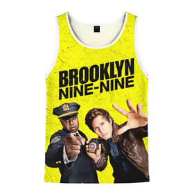 Мужская майка 3D с принтом Brooklyn Nine-Nine в городе Новоалтайск, 100% полиэстер | круглая горловина, приталенный силуэт, длина до линии бедра. Пройма и горловина окантованы тонкой бейкой | 7 сезон | 99 участок | brooklyn nine nine | бруклин | бруклин 9 9 | комедия