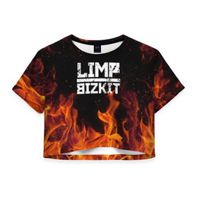 Женская футболка Crop-top 3D с принтом LIMP BIZKIT в городе Новоалтайск, 100% полиэстер | круглая горловина, длина футболки до линии талии, рукава с отворотами | dj lethal | limp bizkit | rock | джон отто | лимп бизкит | майк смит | музыка | роб уотерс | рок | сэм риверс | терри бальзамо | уэс борланд | фред дёрст