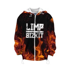 Детская куртка 3D с принтом LIMP BIZKIT в городе Новоалтайск, 100% полиэстер | застежка — молния, подол и капюшон оформлены резинкой с фиксаторами, по бокам — два кармана без застежек, один потайной карман на груди, плотность верхнего слоя — 90 г/м2; плотность флисового подклада — 260 г/м2 | dj lethal | limp bizkit | rock | джон отто | лимп бизкит | майк смит | музыка | роб уотерс | рок | сэм риверс | терри бальзамо | уэс борланд | фред дёрст