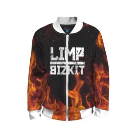 Детский бомбер 3D с принтом LIMP BIZKIT в городе Новоалтайск, 100% полиэстер | застегивается на молнию, по бокам два кармана без застежек, мягкие манжеты, по низу бомбера и на воротнике — эластичная резинка | dj lethal | limp bizkit | rock | джон отто | лимп бизкит | майк смит | музыка | роб уотерс | рок | сэм риверс | терри бальзамо | уэс борланд | фред дёрст