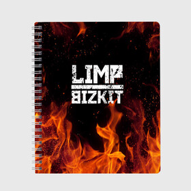 Тетрадь с принтом LIMP BIZKIT в городе Новоалтайск, 100% бумага | 48 листов, плотность листов — 60 г/м2, плотность картонной обложки — 250 г/м2. Листы скреплены сбоку удобной пружинной спиралью. Уголки страниц и обложки скругленные. Цвет линий — светло-серый
 | dj lethal | limp bizkit | rock | джон отто | лимп бизкит | майк смит | музыка | роб уотерс | рок | сэм риверс | терри бальзамо | уэс борланд | фред дёрст
