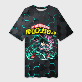 Платье-футболка 3D с принтом Изуку Мидория в городе Новоалтайск,  |  | anime | boku | hero academia | manga | аниме | герои | кохэй хорикоси | манга | моя геройская академия | супергерои | супергеройская фантастика | фэнтази | юэй