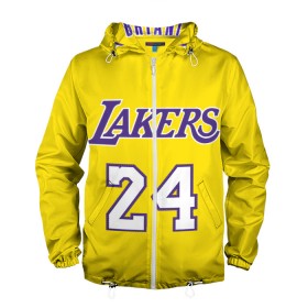 Мужская ветровка 3D с принтом Kobe Bryant 24 в городе Новоалтайск, 100% полиэстер | подол и капюшон оформлены резинкой с фиксаторами, два кармана без застежек по бокам, один потайной карман на груди | 24 | basketball | kobe bryant | lakers | nba
