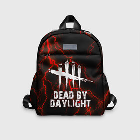Детский рюкзак 3D с принтом Dead by Daylight в городе Новоалтайск, 100% полиэстер | лямки с регулируемой длиной, сверху петелька, чтобы рюкзак можно было повесить на вешалку. Основное отделение закрывается на молнию, как и внешний карман. Внутри дополнительный карман. По бокам два дополнительных кармашка | dead by daylight | деад бай деад лайт | жуть | игра | компьютерная игра | кровь | ужасы