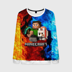 Мужской свитшот 3D с принтом MINECRAFT в городе Новоалтайск, 100% полиэстер с мягким внутренним слоем | круглый вырез горловины, мягкая резинка на манжетах и поясе, свободная посадка по фигуре | game | minecraft | блоки | игра | квадраты | компьютерная игра | крипер | майнкрафт