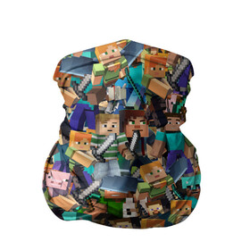 Бандана-труба 3D с принтом MINECRAFT ПЕРСОНАЖИ в городе Новоалтайск, 100% полиэстер, ткань с особыми свойствами — Activecool | плотность 150‒180 г/м2; хорошо тянется, но сохраняет форму | game | minecraft | блоки | игра | квадраты | компьютерная игра | крипер | майнкрафт | персонажи