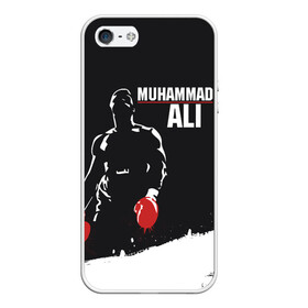 Чехол для iPhone 5/5S матовый с принтом Muhammad Ali в городе Новоалтайск, Силикон | Область печати: задняя сторона чехла, без боковых панелей | Тематика изображения на принте: ali | muhammad ali | the greatest | али | бокс | мухамед али | мухаммед али