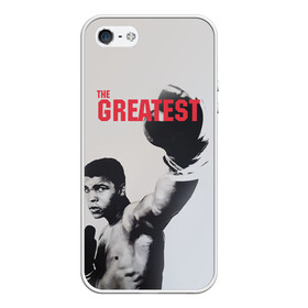 Чехол для iPhone 5/5S матовый с принтом The Greatest в городе Новоалтайск, Силикон | Область печати: задняя сторона чехла, без боковых панелей | Тематика изображения на принте: ali | muhammad ali | the greatest | али | бокс | мухамед али | мухаммед али